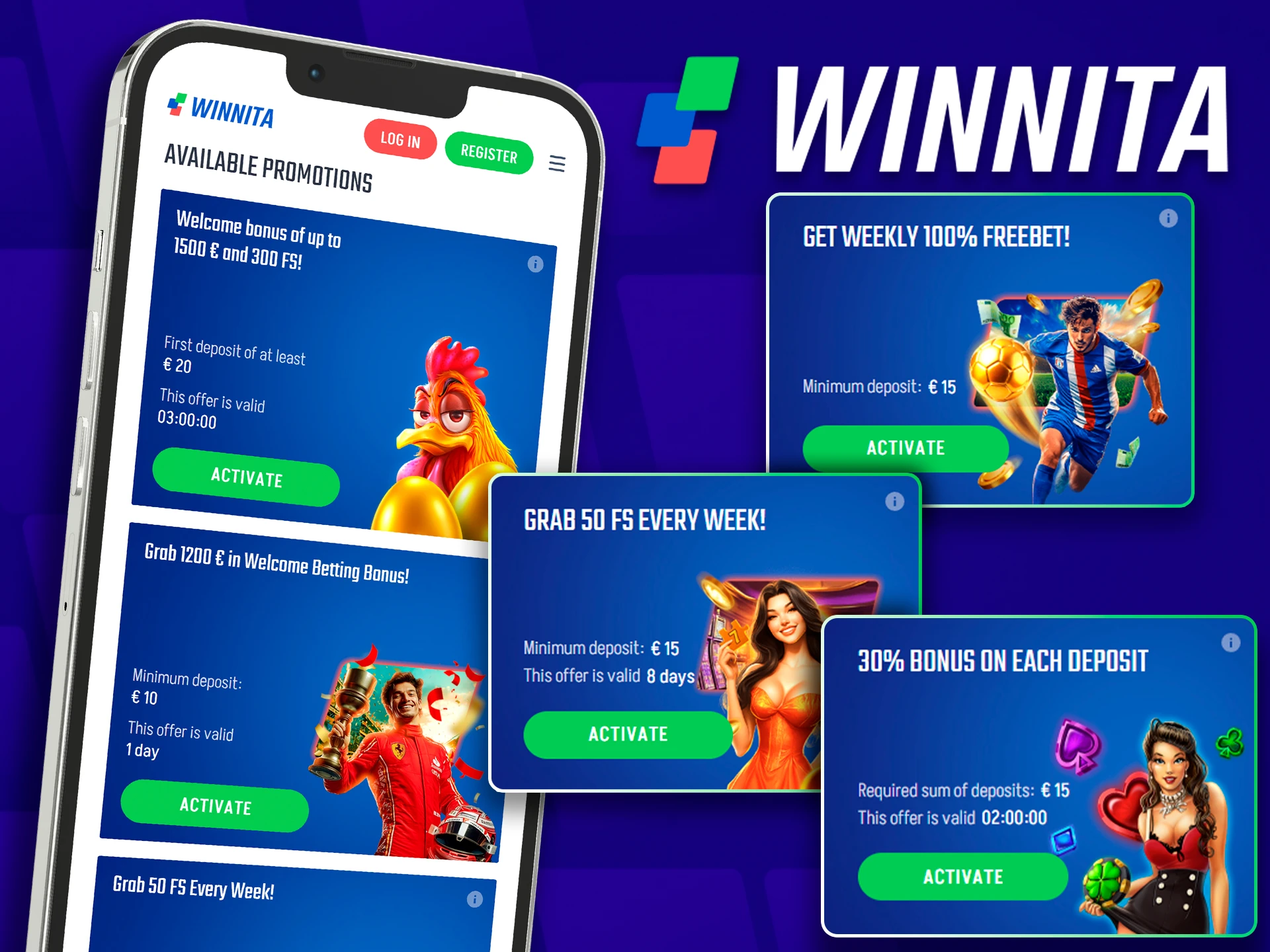 Claim your exclusive installation bonus on the Winnita app.