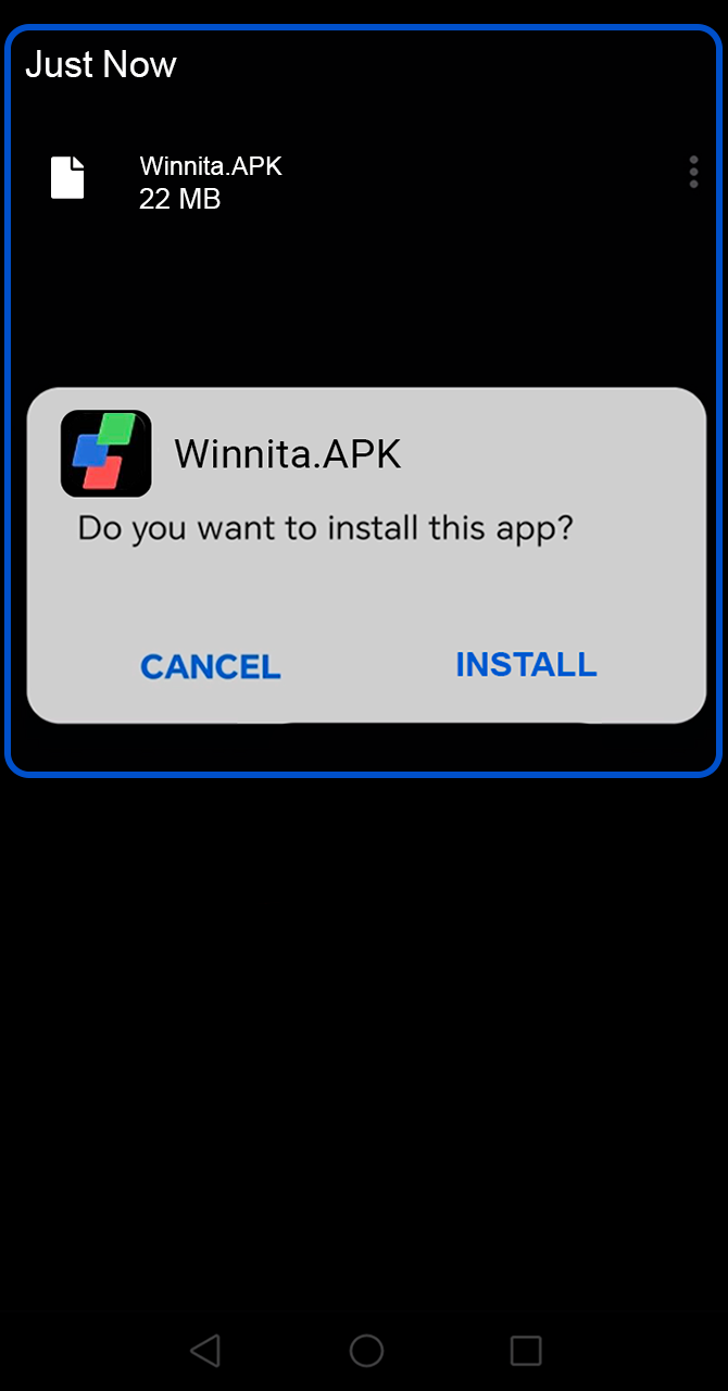 Install and launch the Winnita app to start playing.