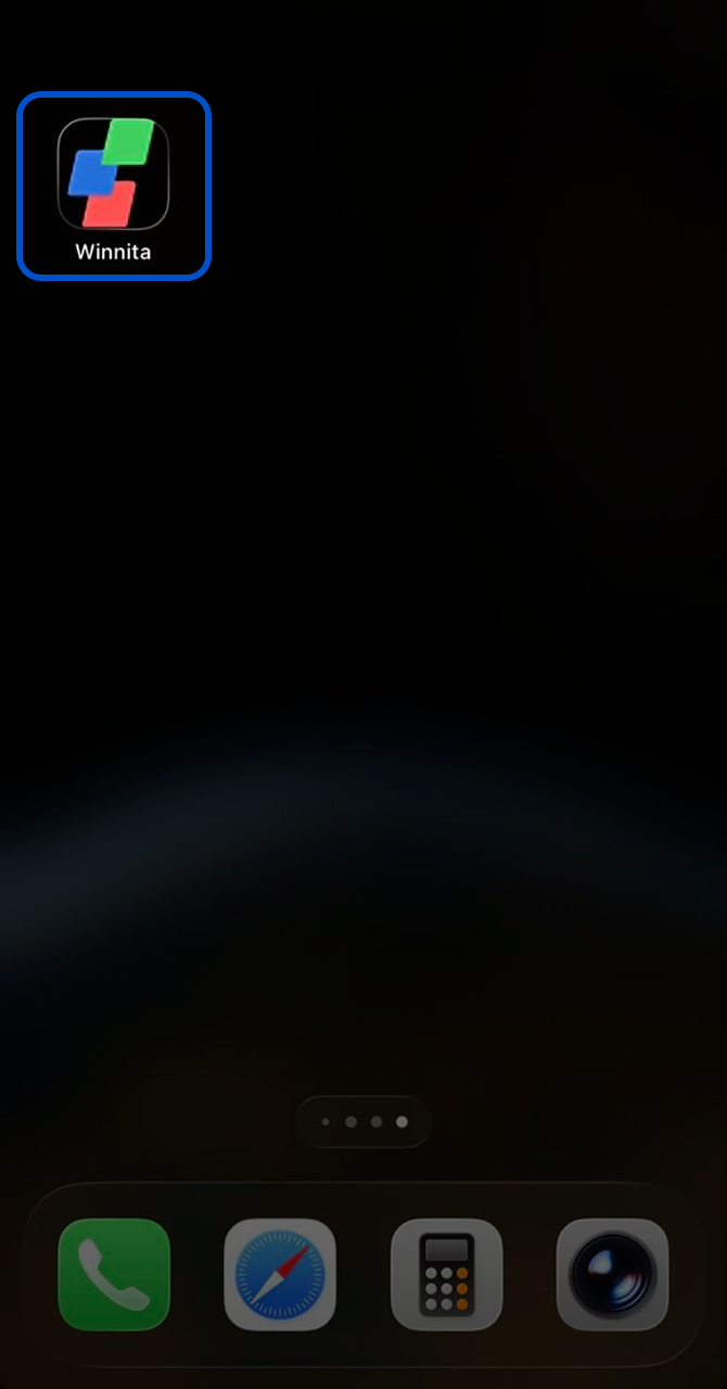 Open the Winnita app after the installation is complete.