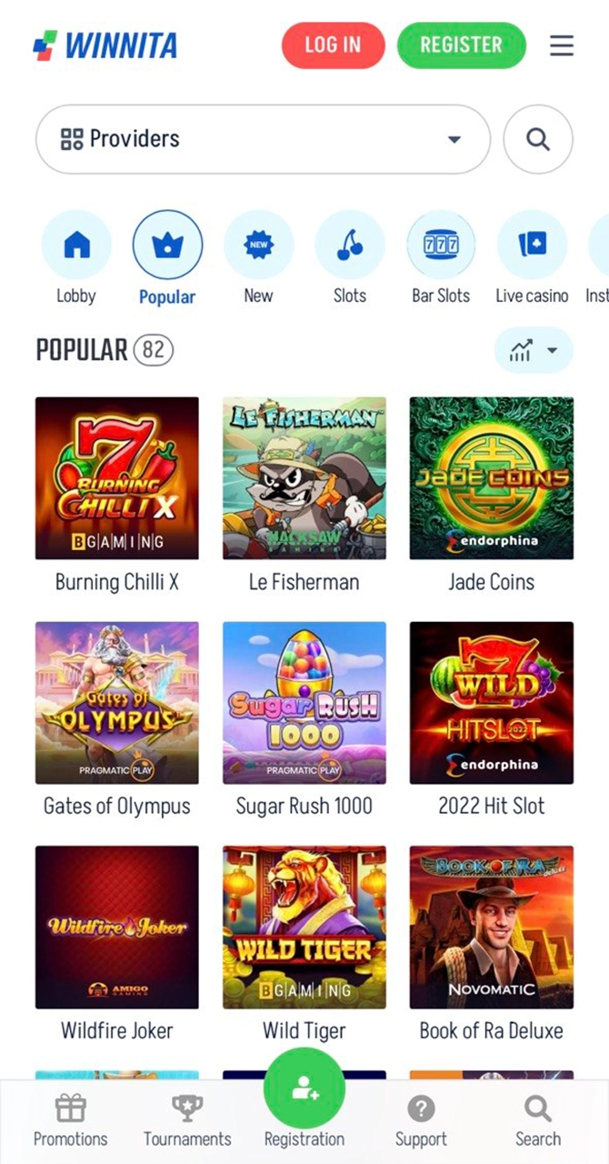 Play top-rated casino games on the Winwin mobile app.