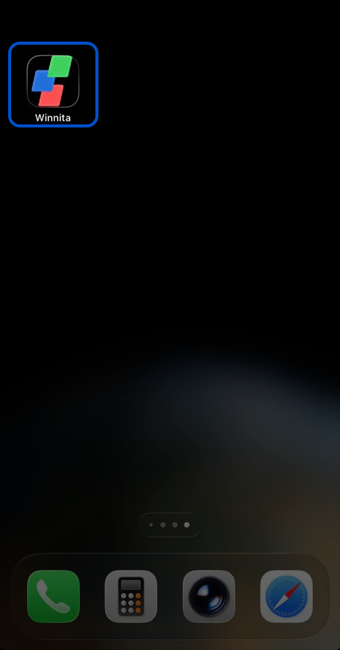 Create a new Winnita account using the mobile app.